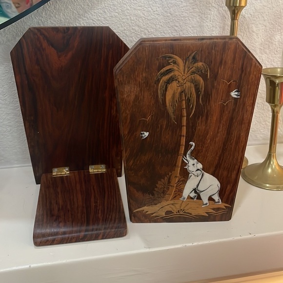 TEAK Elephant Book Ends bookends bookend - Picture 4 of 4